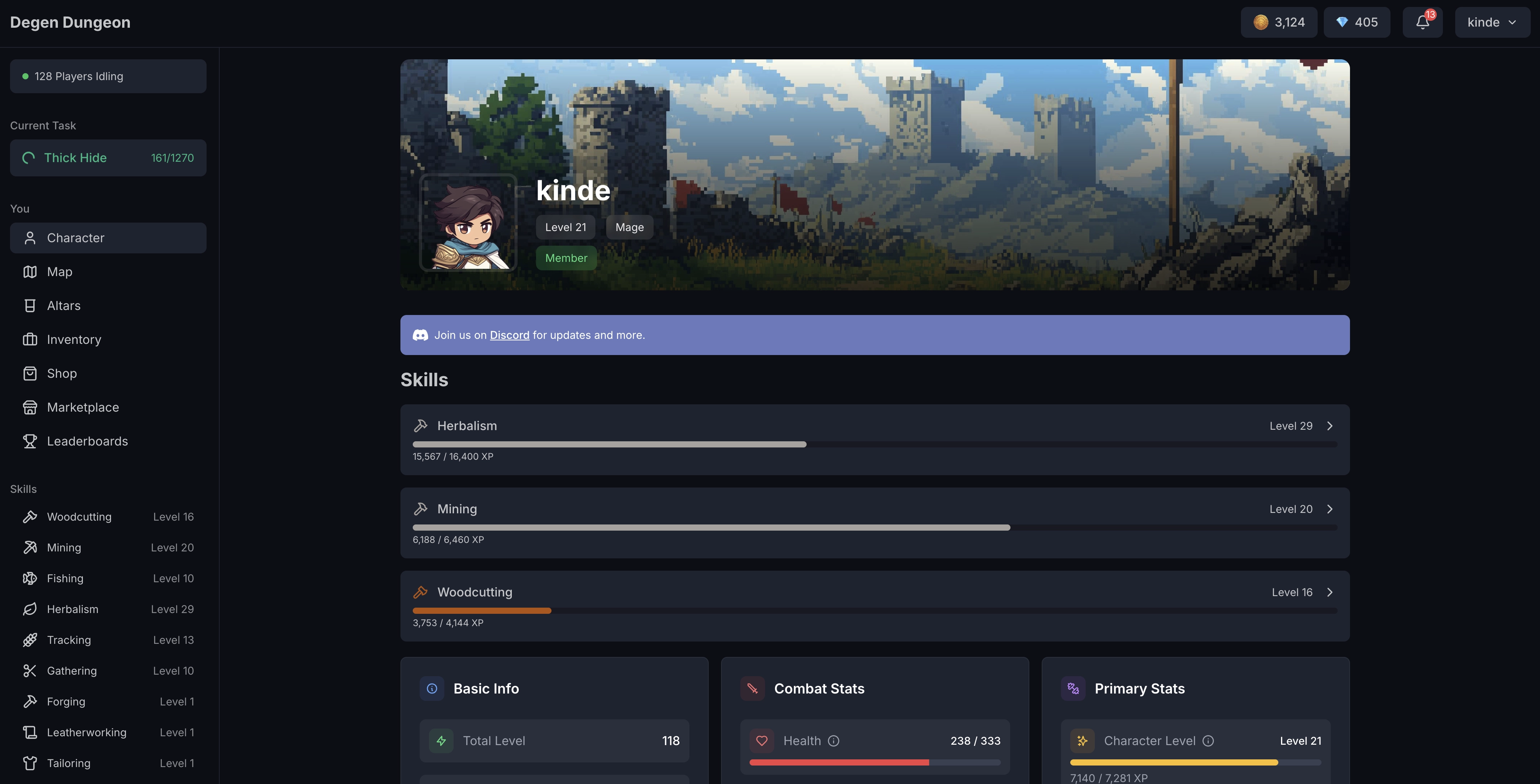 Degen Dungeon Game Interface